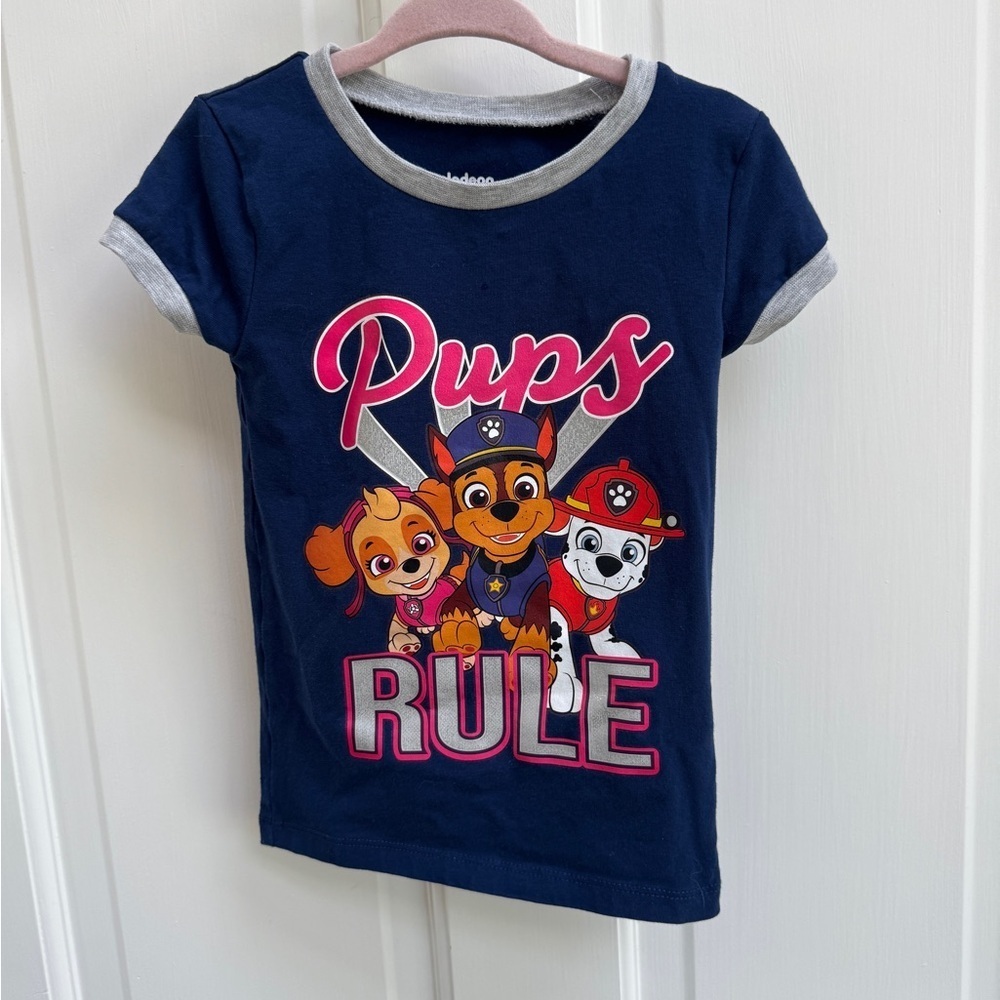 NWOT Nickelodeon Girls Paw Patrol Pups Rule Skye Marshall Navy Pajama Top Shirt